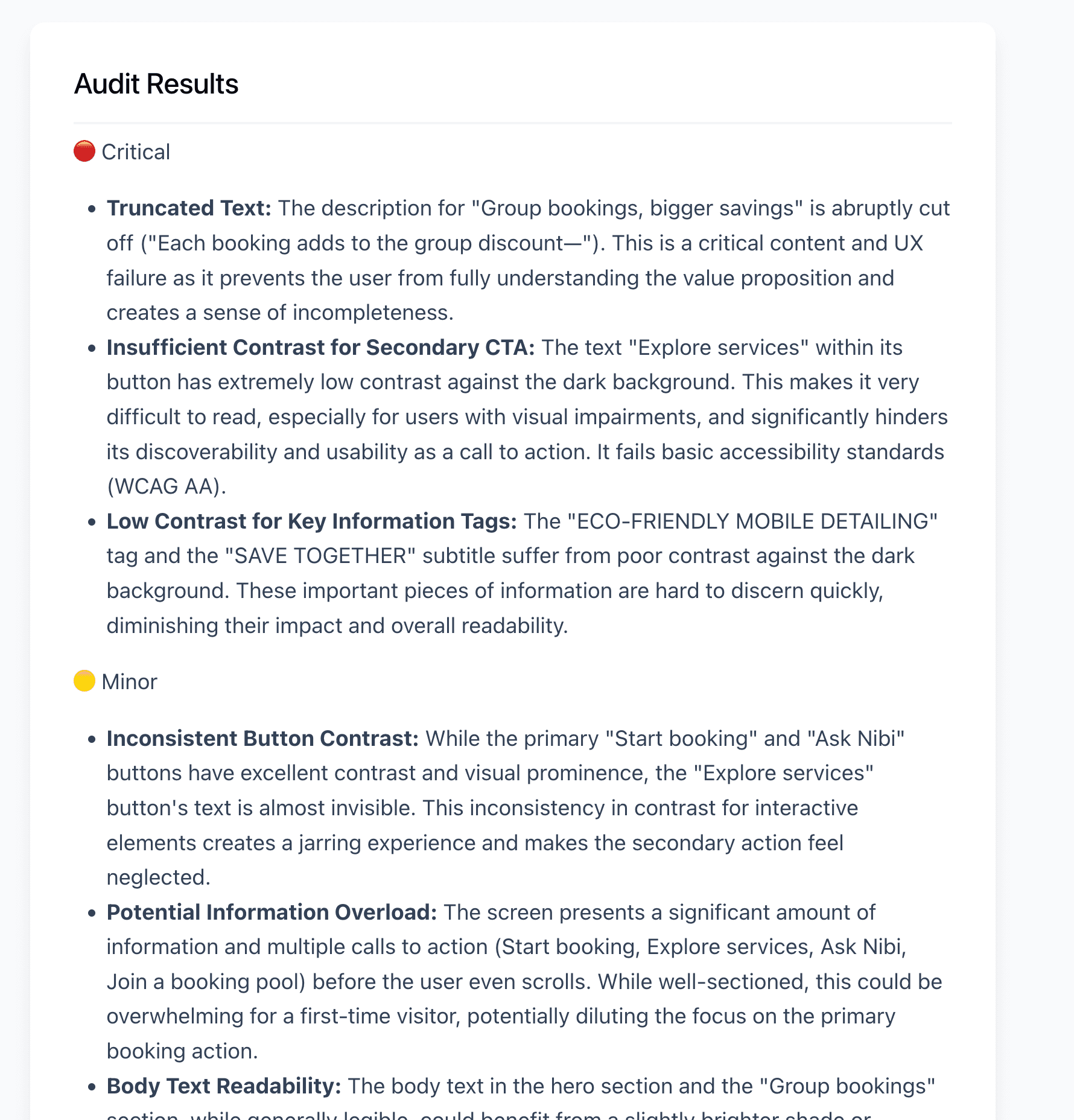 UX copilot Output